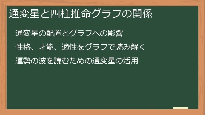 通変星と四柱推命グラフの関係