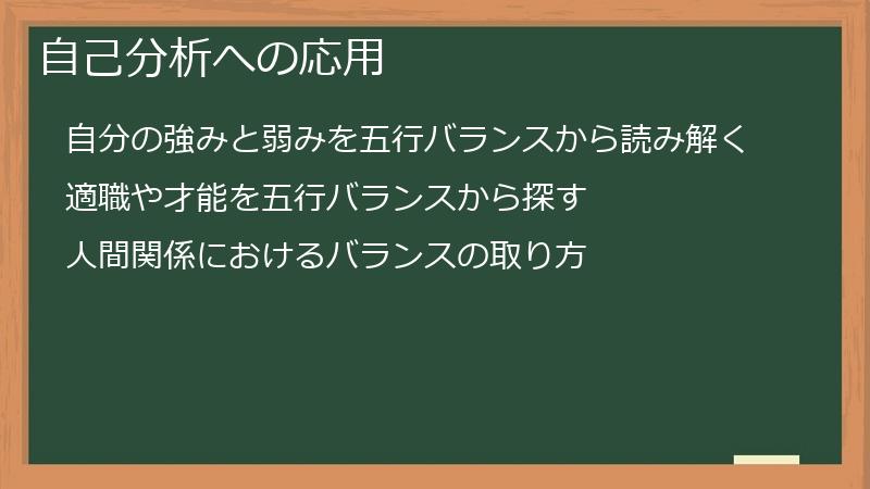 自己分析への応用