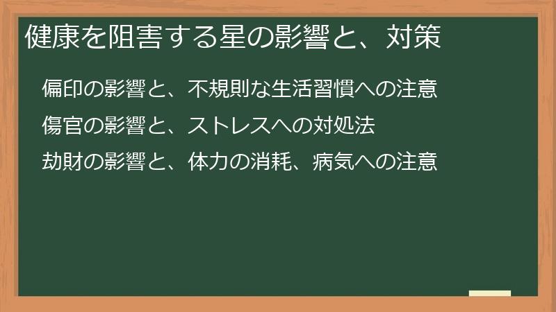 健康を阻害する星の影響と、対策