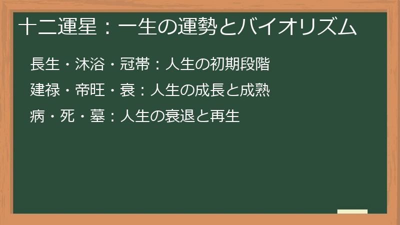 十二運星：一生の運勢とバイオリズム