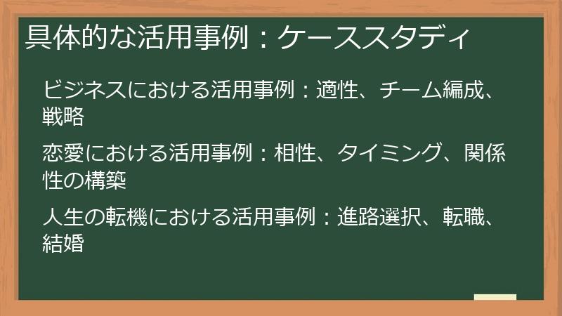具体的な活用事例：ケーススタディ