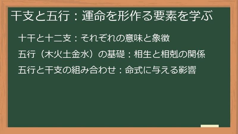 干支と五行:運命を形作る要素を学ぶ