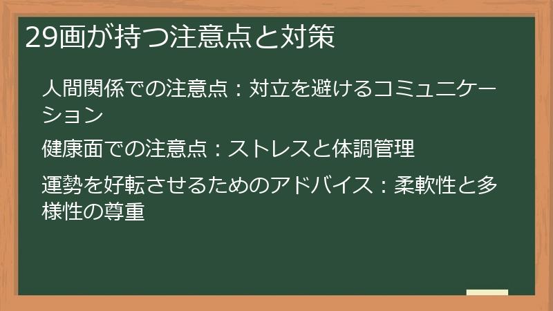 29画が持つ注意点と対策
