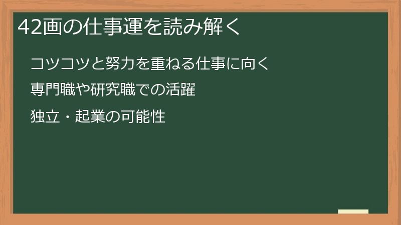 42画の仕事運を読み解く