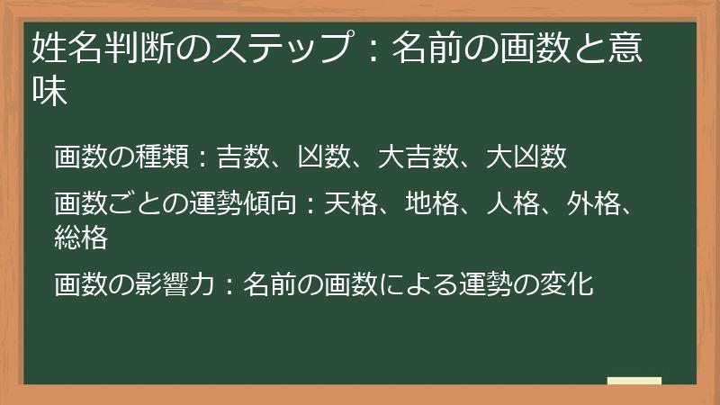 姓名判断のステップ:名前の画数と意味