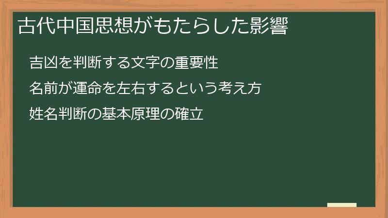 古代中国思想がもたらした影響