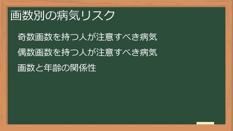 画数別の病気リスク