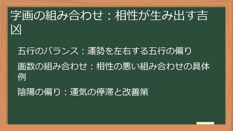 字画の組み合わせ:相性が生み出す吉凶