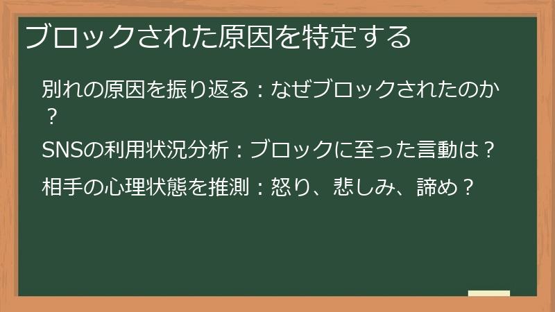 ブロックされた原因を特定する