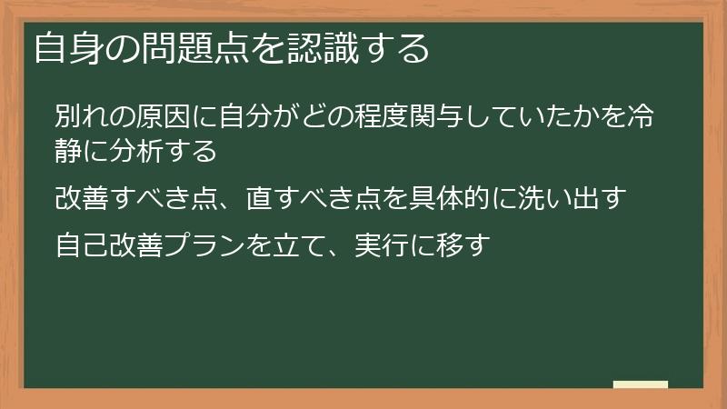 自身の問題点を認識する