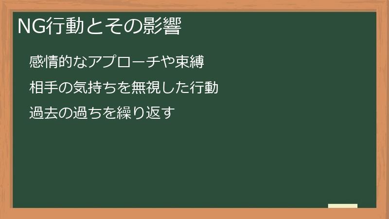 NG行動とその影響