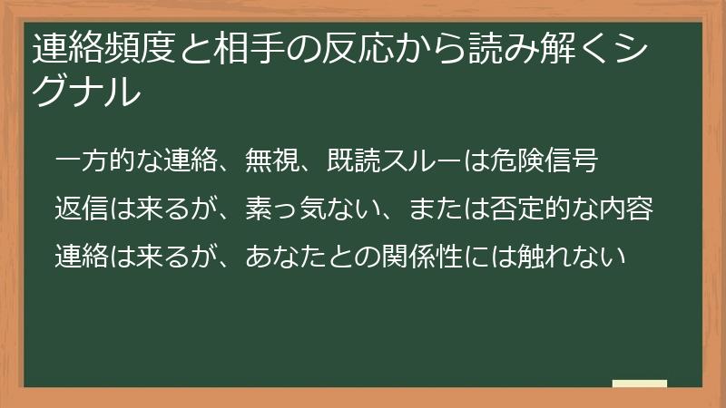 連絡頻度と相手の反応から読み解くシグナル