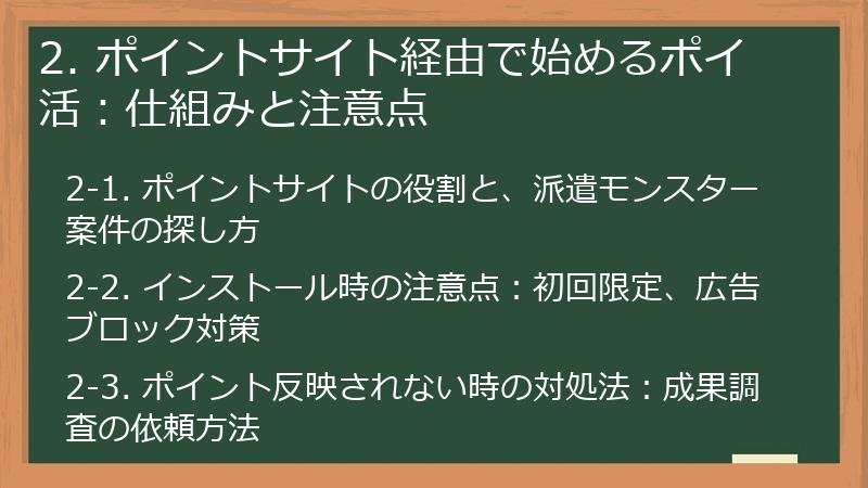 2. ポイントサイト経由で始めるポイ活：仕組みと注意点