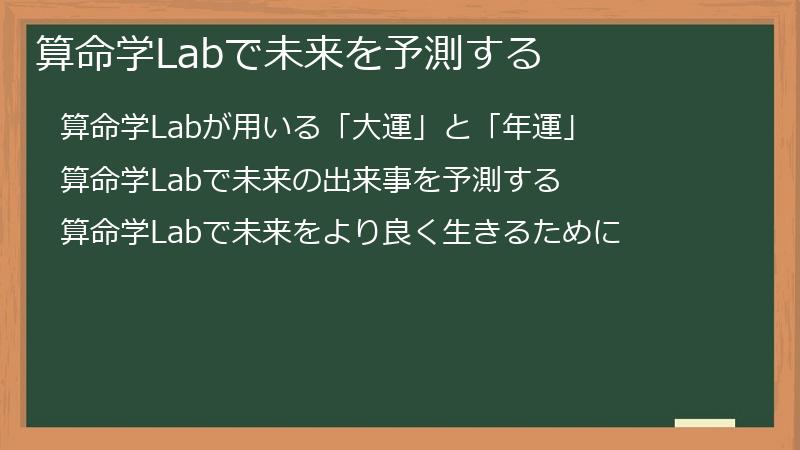 算命学Labで未来を予測する
