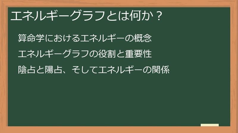 エネルギーグラフとは何か？