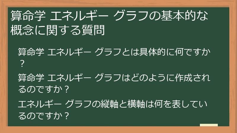 算命学 エネルギー グラフの基本的な概念に関する質問