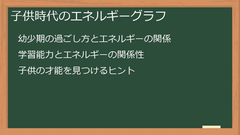 子供時代のエネルギーグラフ