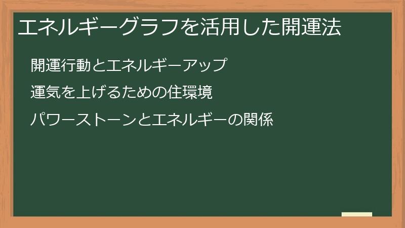 エネルギーグラフを活用した開運法