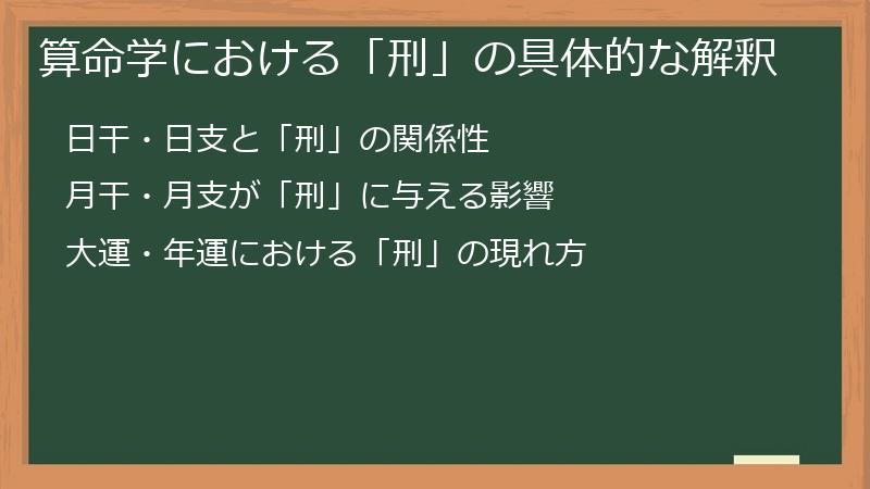 算命学における「刑」の具体的な解釈
