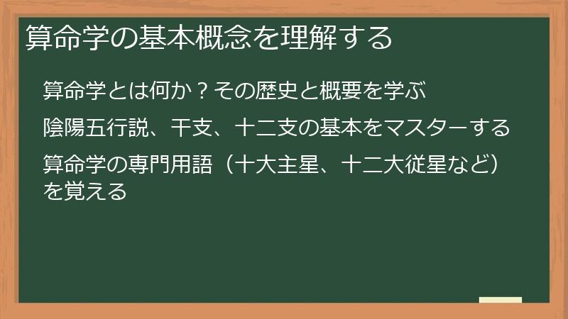 算命学の基本概念を理解する