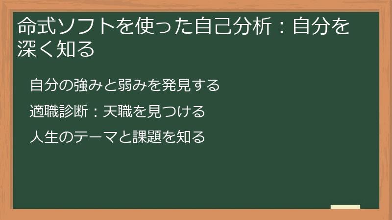 命式ソフトを使った自己分析:自分を深く知る