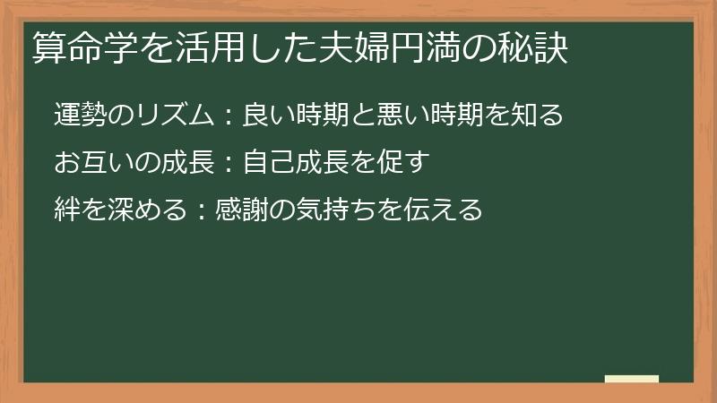 算命学を活用した夫婦円満の秘訣