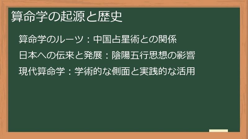 算命学の起源と歴史