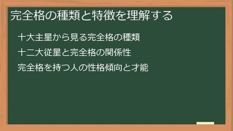 完全格の種類と特徴を理解する