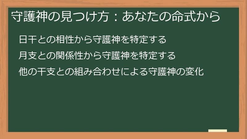 守護神の見つけ方：あなたの命式から