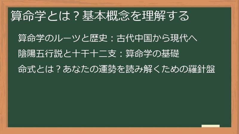 算命学とは？基本概念を理解する