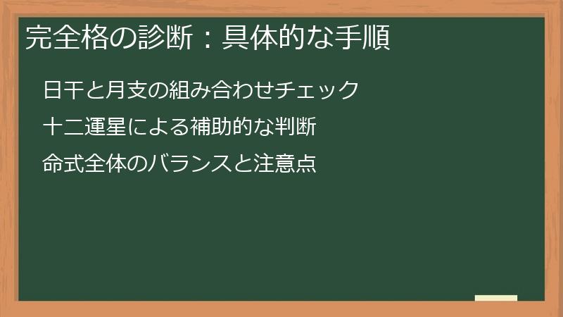 完全格の診断:具体的な手順