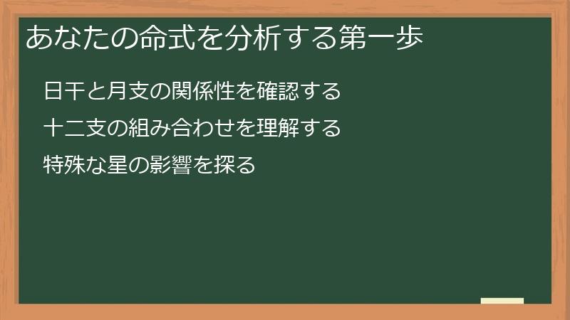 あなたの命式を分析する第一歩