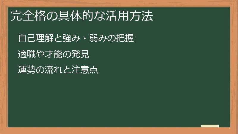 完全格の具体的な活用方法