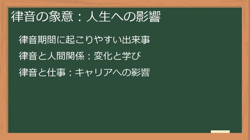 律音の象意：人生への影響