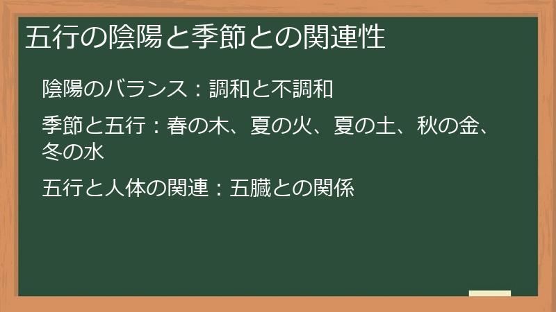 五行の陰陽と季節との関連性