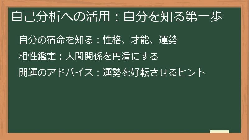 自己分析への活用:自分を知る第一歩