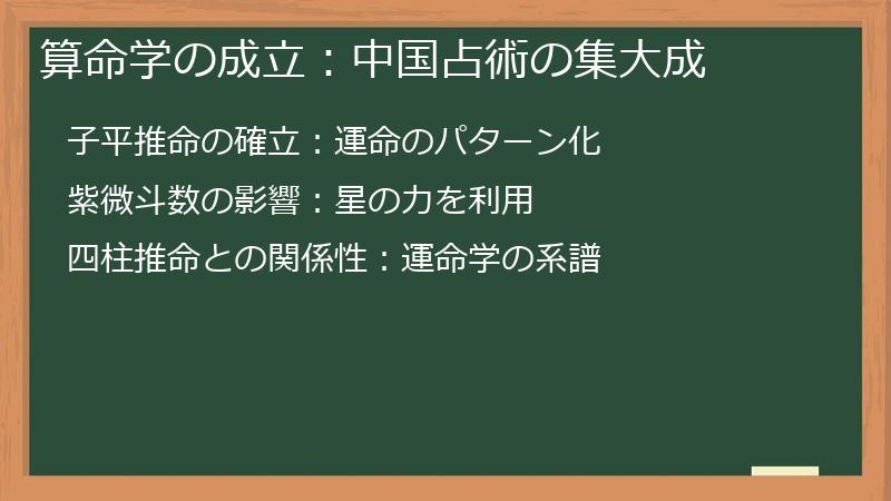算命学の成立：中国占術の集大成