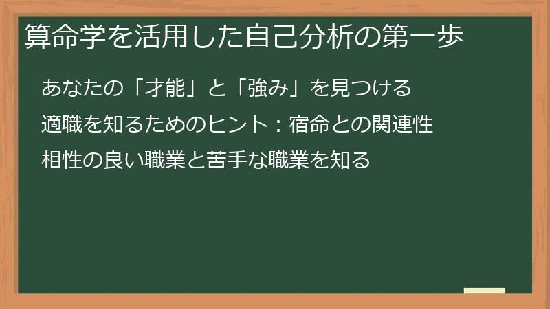 算命学を活用した自己分析の第一歩
