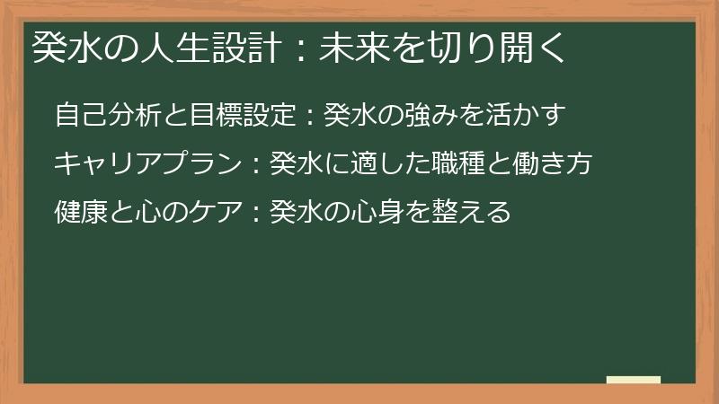 癸水の人生設計：未来を切り開く