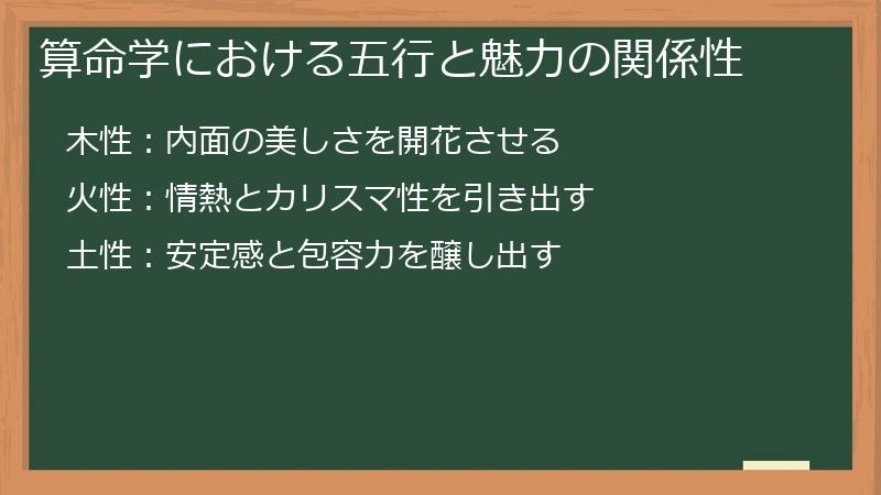 算命学における五行と魅力の関係性