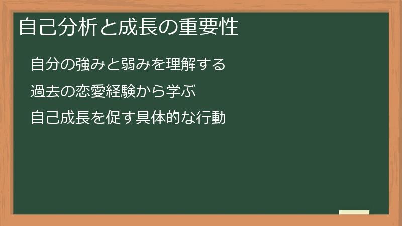 自己分析と成長の重要性