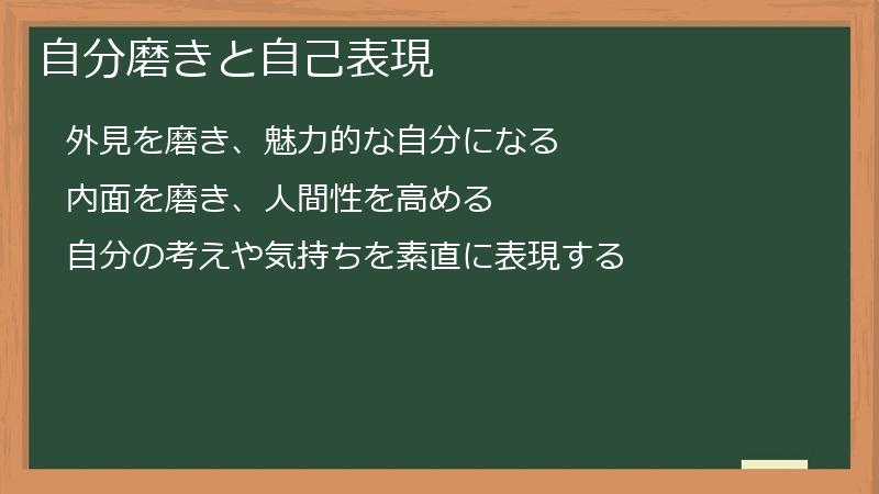 自分磨きと自己表現