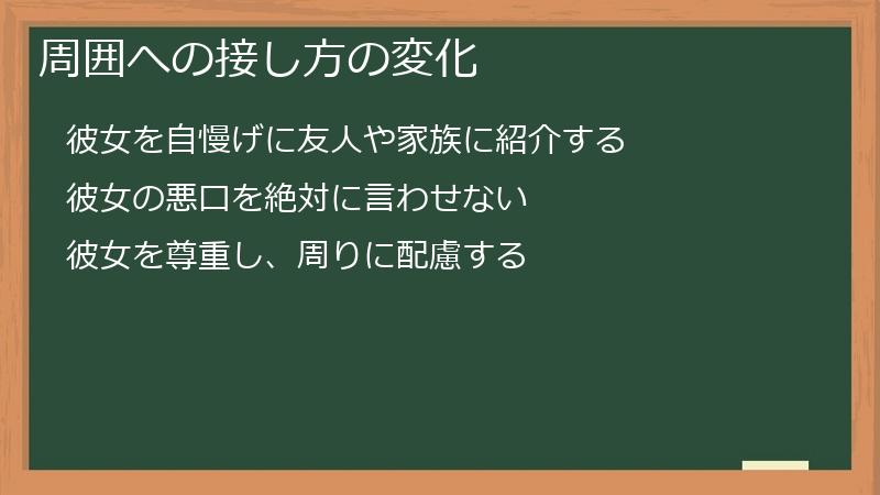 周囲への接し方の変化