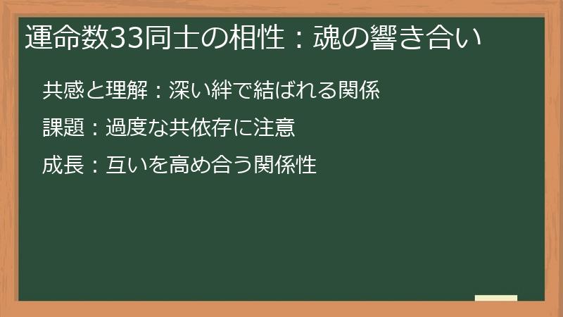 運命数33同士の相性:魂の響き合い