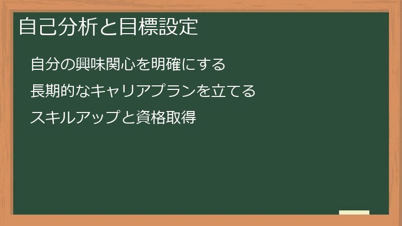 自己分析と目標設定