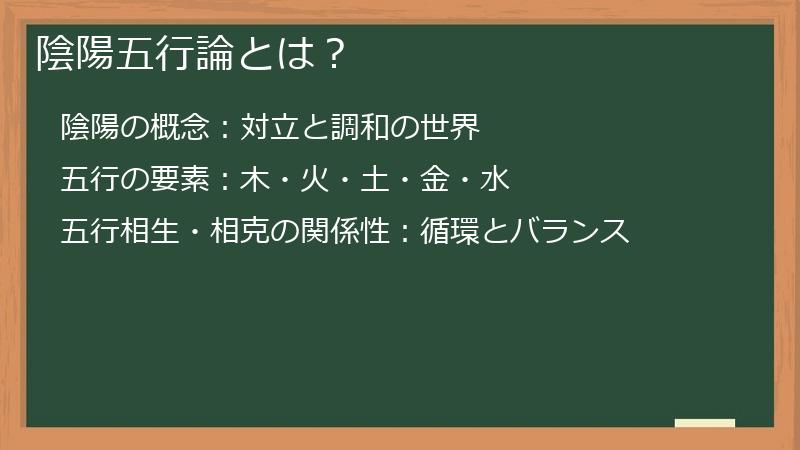 陰陽五行論とは？