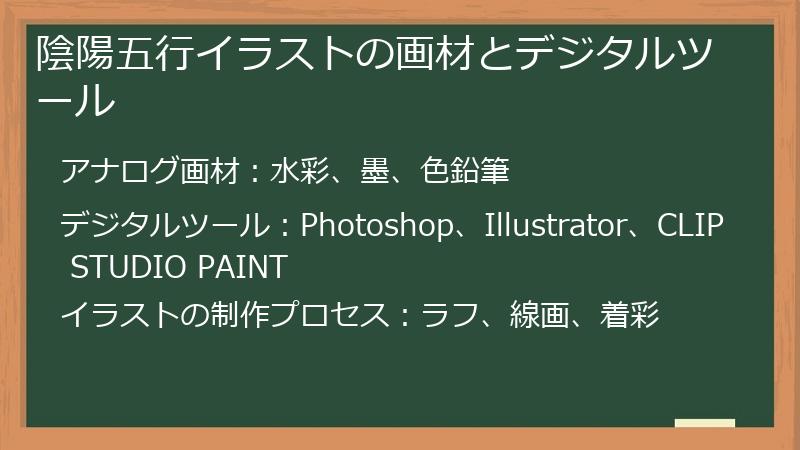 陰陽五行イラストの画材とデジタルツール