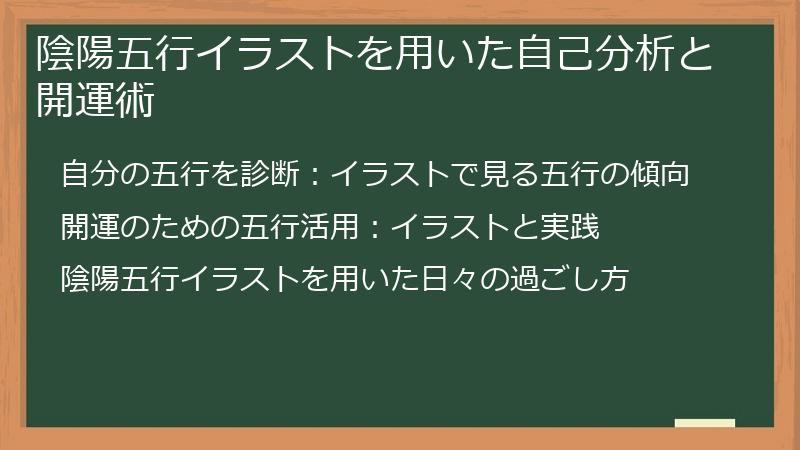 陰陽五行イラストを用いた自己分析と開運術