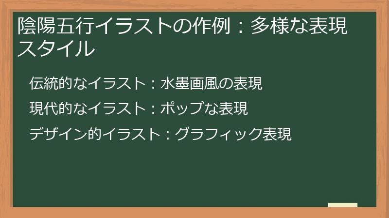 陰陽五行イラストの作例：多様な表現スタイル