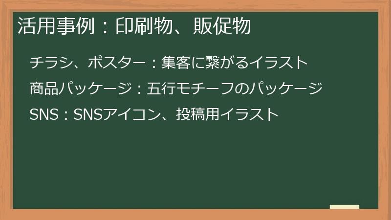 活用事例：印刷物、販促物